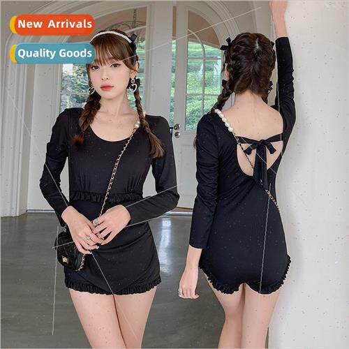 Womens swimsu one-piece thin gathered sexy backless girls sw