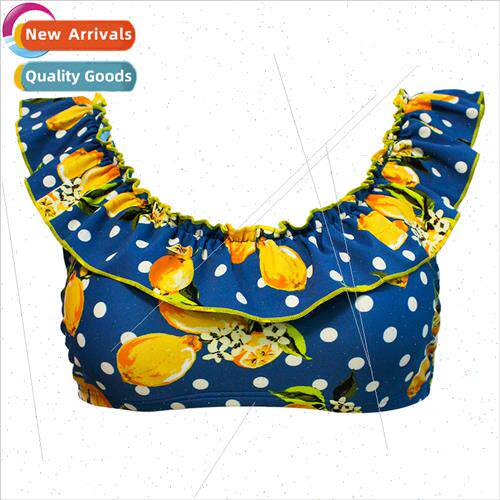 2022 New Large Breasted Swimsu One Piece Printed Polka Dot M