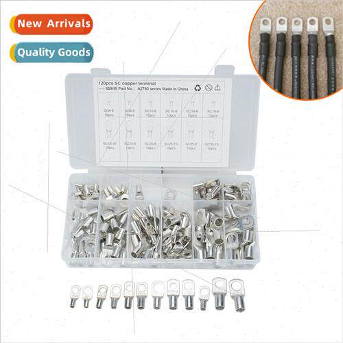 120pcs-12 kinds SC peephole copper terminals short tube term