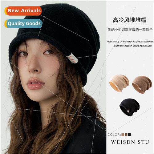 Black painter big head circumference fall winter hundred hat
