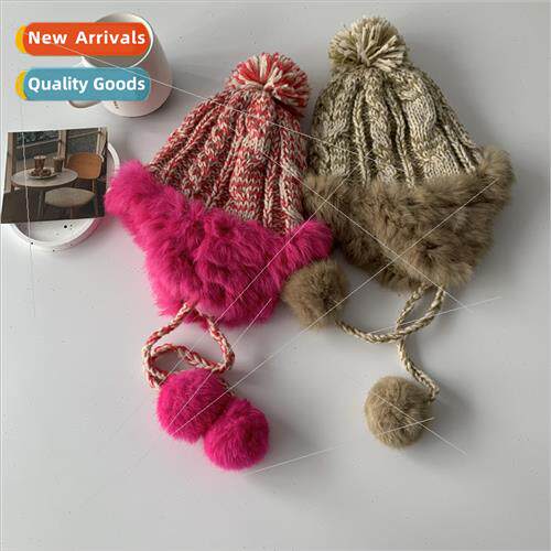 Women winter show face small thunderbolt hat big head circum