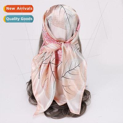 2023 spring new matching silk scarf satin printed square sca