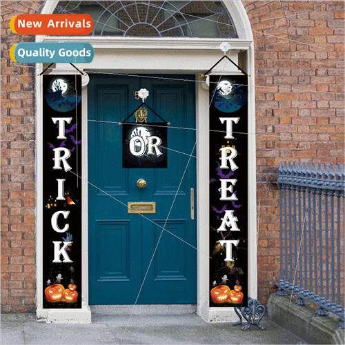Halloween couplets hanging flag door curtains shopping mall