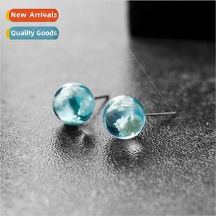 clouds Mori luminous sky ear resin whe ball Blue transparent