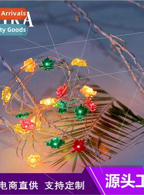 Maple leaf modeling led copper wire light string Halloween C