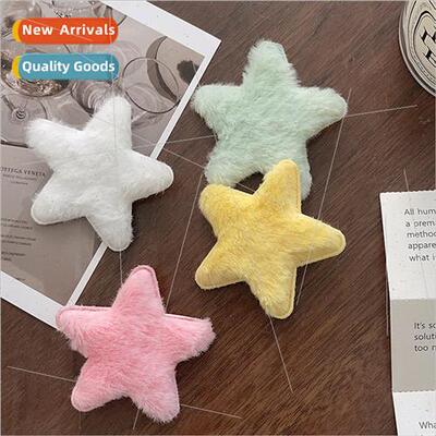 Japan Korea autumn winter sweet plush star hair clips girls