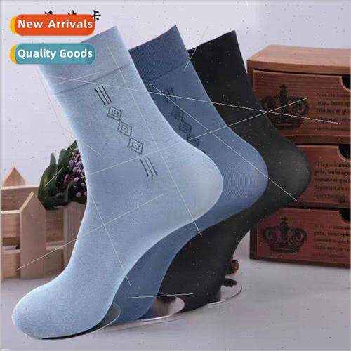 Men stockings wh heel mid-calf socks loose mouth does not st