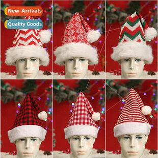 Christmas wool hat plush San New striped knted