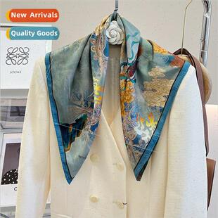 vintage spring fall 2023 neck chambray winter protecti Women