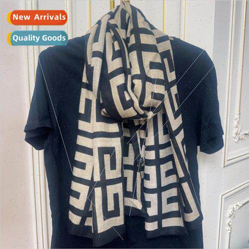 ve printing cotton linen scarf female warm neck scarf silk s
