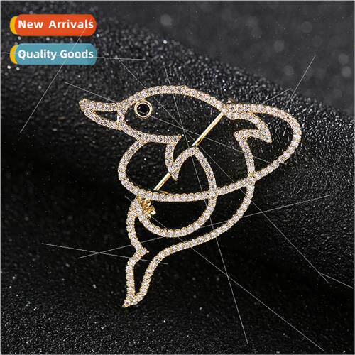 Korea  fashion cartoon animal brooch openwork set diamond cu