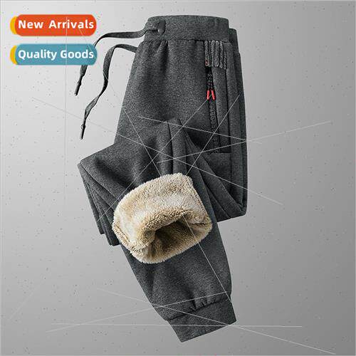 L-8XL extra large size fall winter new lambswool pants cotto