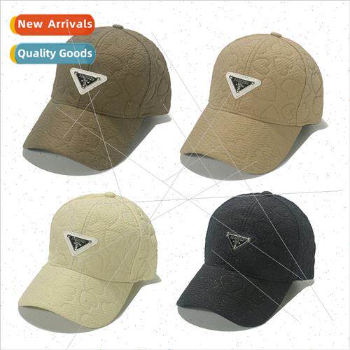 Hat fashion tide triangle label crumpled love baseball cap p
