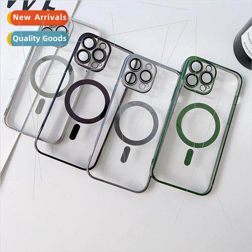 适用Apple 15promax electroplated PC magnetic dust mesh 14 ph