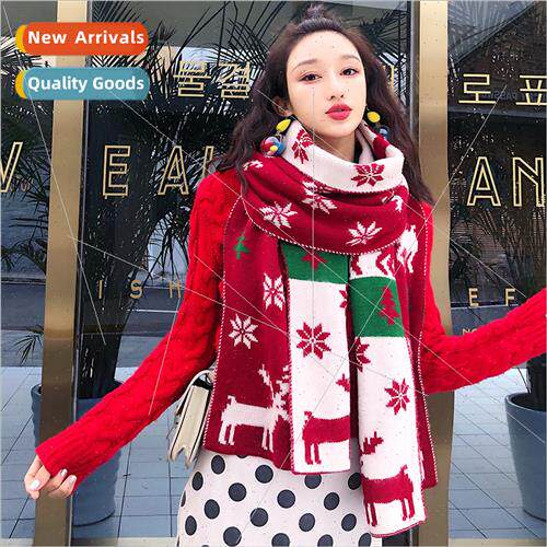 New winter Christmas elk scarf female long shawl Korea  warm