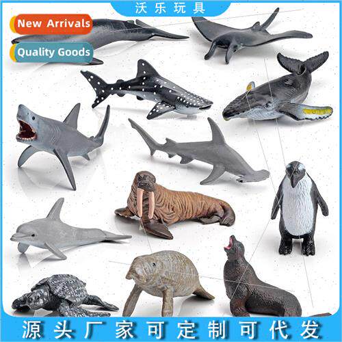 Humpback whale manatee penguin trumpet marine animal decorat