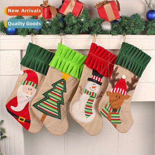 Christmas stocking decorations elderly elk small e candy bag