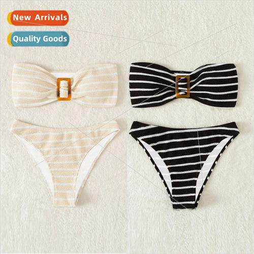 New Europe Plunge Bikini Women Strapless Spl Triangle i Swim