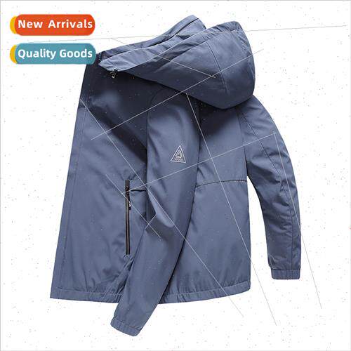 Large jackets men spring fall jacket 2023 fall removable hoo