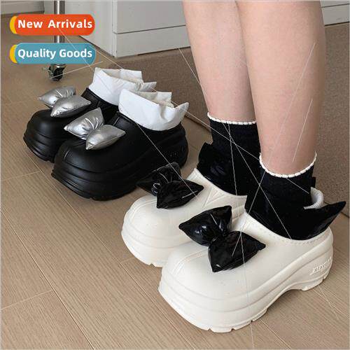 Sweet Cool Wind WaterproCotton Shoes Women Winter Cute Bow O