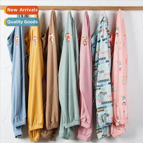 Children ice silk sports casual pants boys summer anti-mosqu