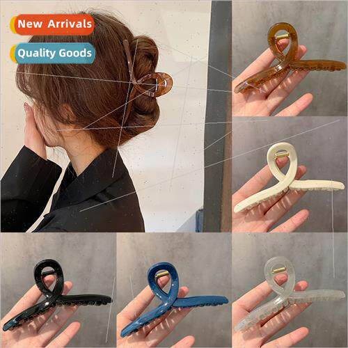 Korea candy color big grab clip ponytail hair clip headdress