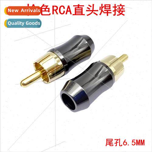 Copper pin gold-plated mini gunmetal color RCA audio/video l