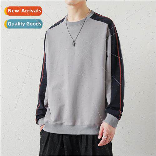 Men long-sleeved sweater fall  HK tide brpullover top loose