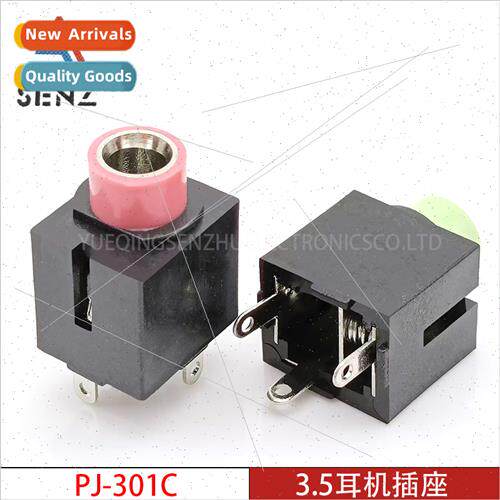 3.5mm headphone socket PJ-301C red green headset whin copper