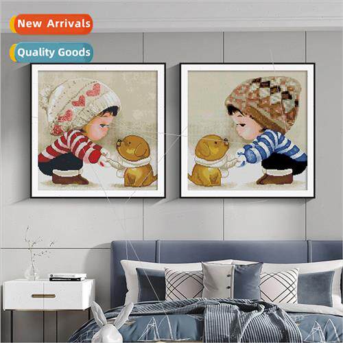 Cute kids cross stch new simple modern living room handmade