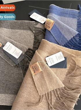 Classic 100% Australian b colorblocking wool scarf men women