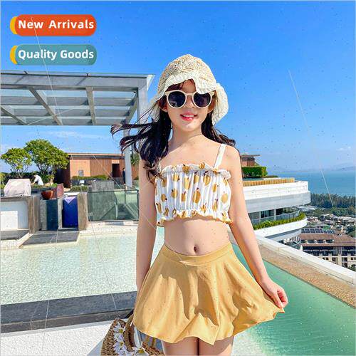 Childrens swimsu spl two-piece girls 2023 new cute polka dot