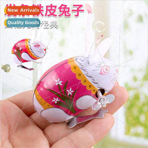 Wind-up tin rabb 80 nostalgic toys retro handmade clockwork
