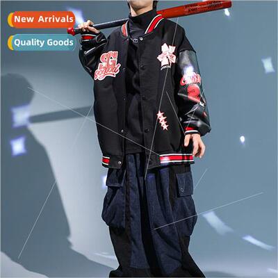 Childrens Set Dance  Clothes Boys Loose Hiphop  Jacket Perma