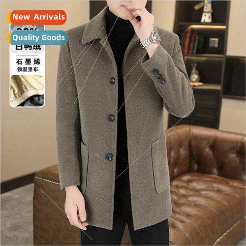 Unique clothing whout two new fall winter tweed coat men war