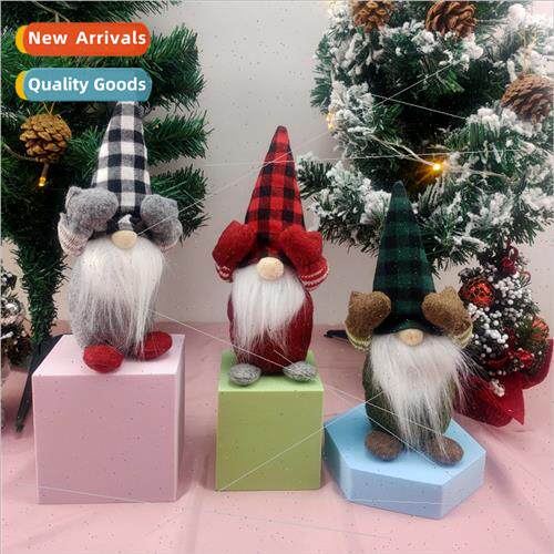 2023 New Christmas Faceless Doll Plaid Cloth Masked Forest O