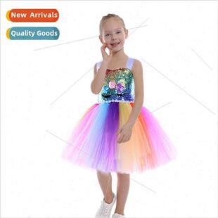 dresses childrens unicorn Europe bands girls hair col summer