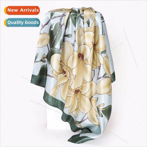 mulation silk floral printing 90 square scarf silk scarf wom