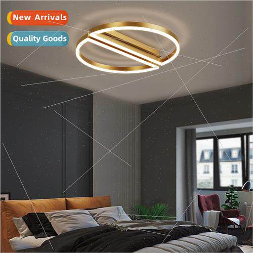 Scandinavian light luxury all copper bedroom lamp ceiling la