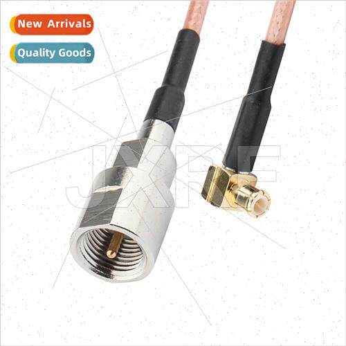 Coaxial RF adapter cable FME male to MCX male right-angle be