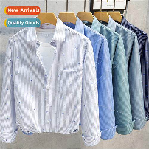 2023 new men fashion nd shirt long-sleeved Korea Slim youth