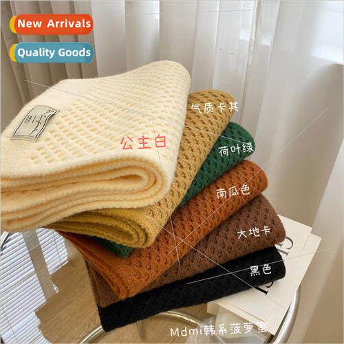 new scarf female autumn winter Korea  Japan solid color knte