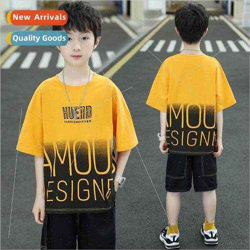 2023 summer new children short-sleeved shorts set in influx