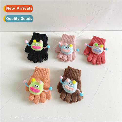 Children autumn winter cute quirky five-finger gloves candy