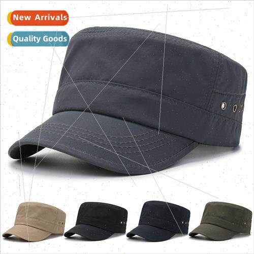 Summer men flat top hat outdoor quick-drying cap sun hat thi