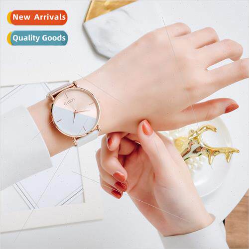 Women two-color simple belt watch gift students hundred pers