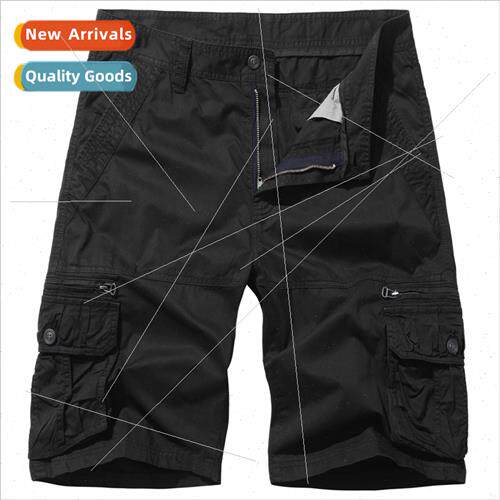 Summer men shorts wind large size multi-pocket work shorts 5