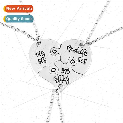 jewelry good sister necklace ttle Middle Big ster two petals