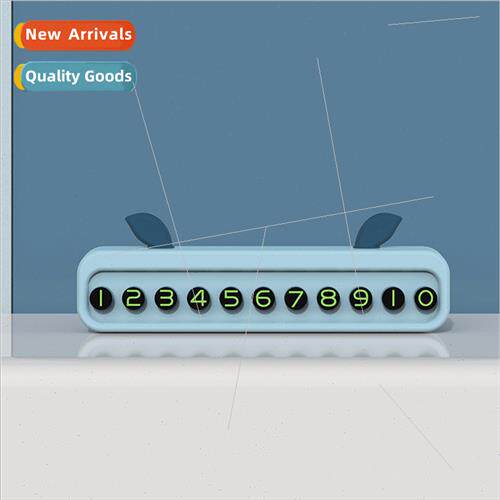 Cartoon parking card temporary parking license plate phone n