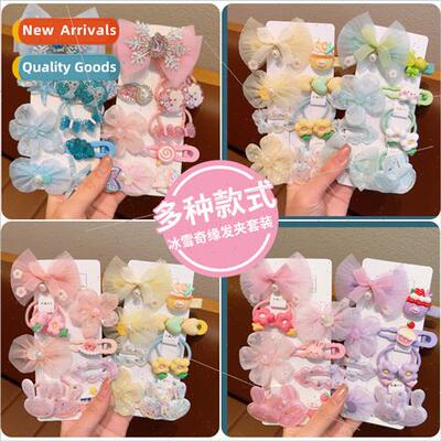 Children sweet lovely hair clips baby princess hair card ltl